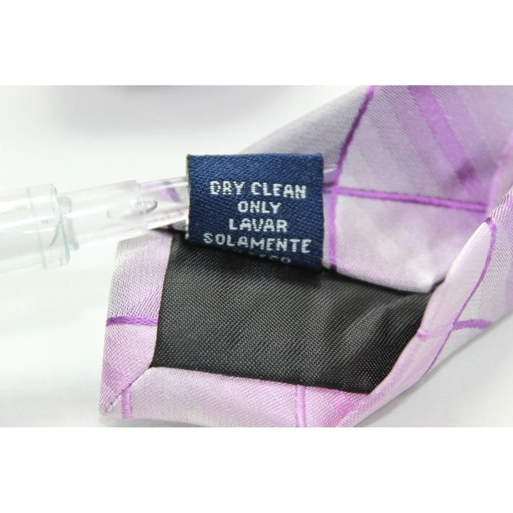 Stafford Performance Mens Silk Tie Purple Violet Geometric Diamond Grid NEW
